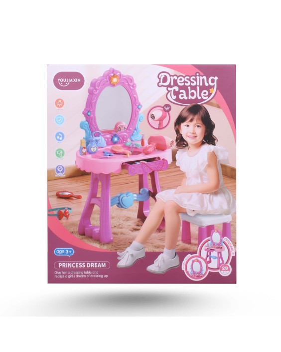 Coiffeuse + Miroir - 29 Pièces