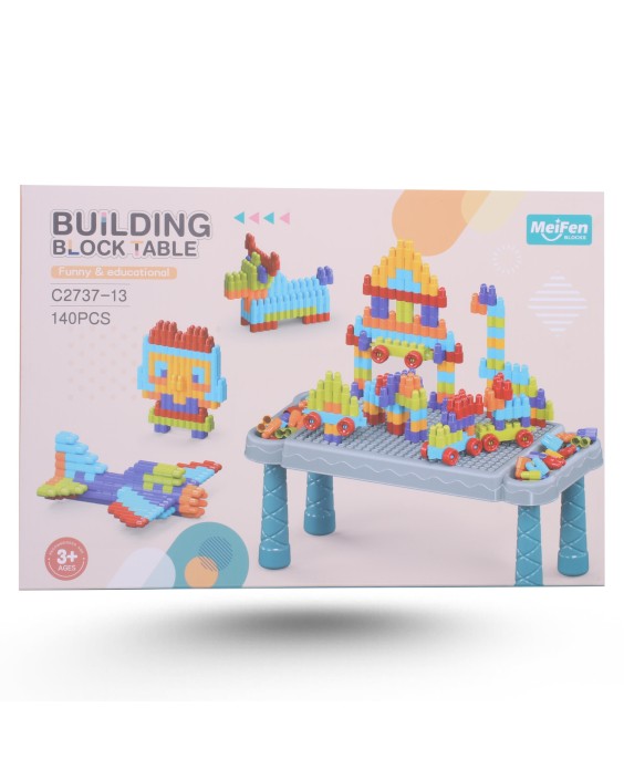 BUILDING BLOCK TABLE 140PCS