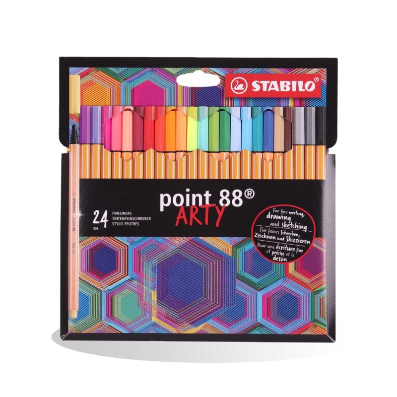 POCH DE 24 STYLO POINTE 88 ARTY STABILO