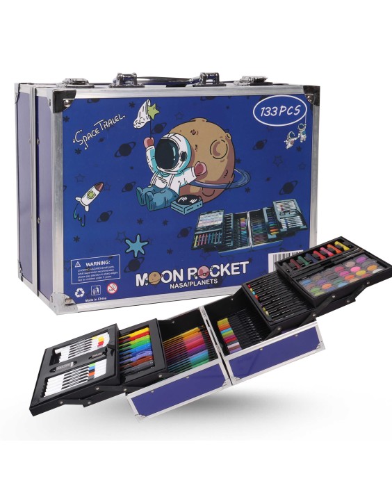 VALISE COLORIAGE METAL SPACE 133 PIECES