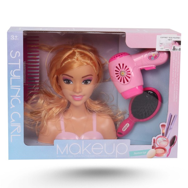 COFFRET TETE POUPEE + ACCESSOIRES