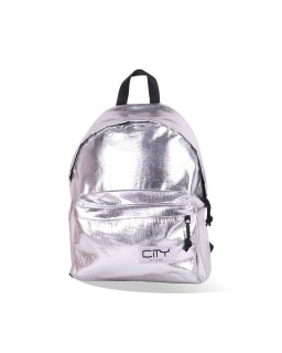 SAC A DOS UNI METALISE ARGENT CITY
