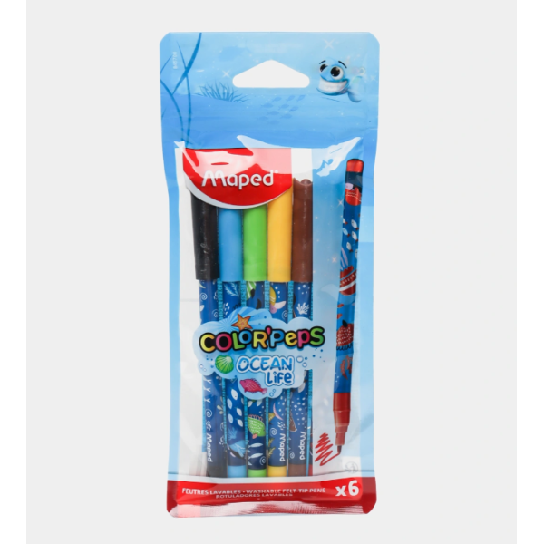 FEUTRE DE 6 OCEAN DECOR - MAPED