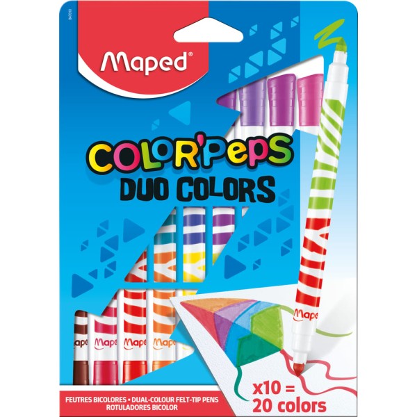 Feutre De 10 Duo Colors - Maped