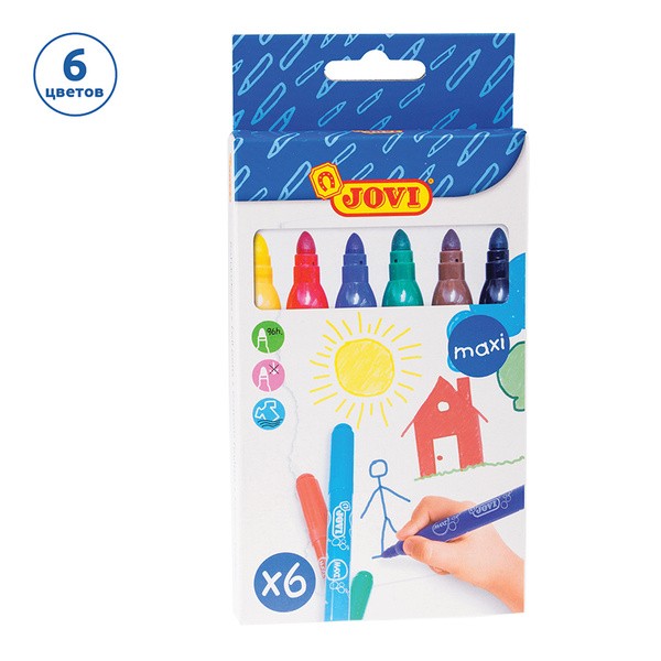 Feutre De 6 Maxi Lavable - Jovi 1706