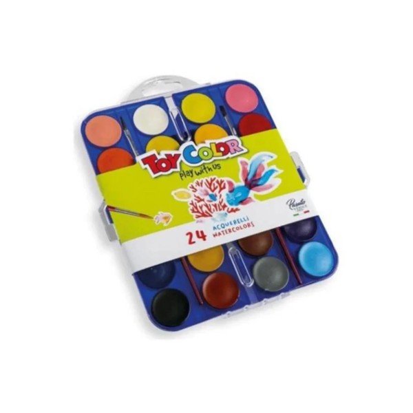Lot De 24 Couleurs Aquarelles - Toy Color