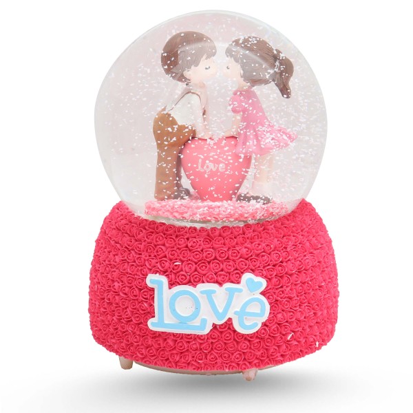 Boule De Neige Musicale Avec Lumière LED Variable - Love