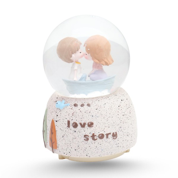 Boule De Neige Musicale Moyen Modèle - Love Story