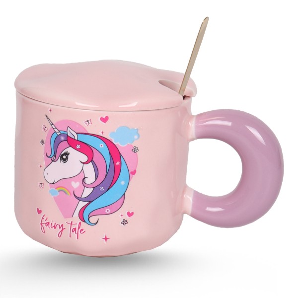 Tasse Céramique Avec Cuillère - Unicorn Fairy Tale