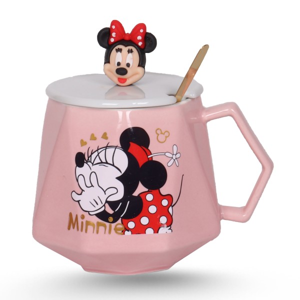 Tasse Céramique forme diamantée Avec Cuillère - Minnie