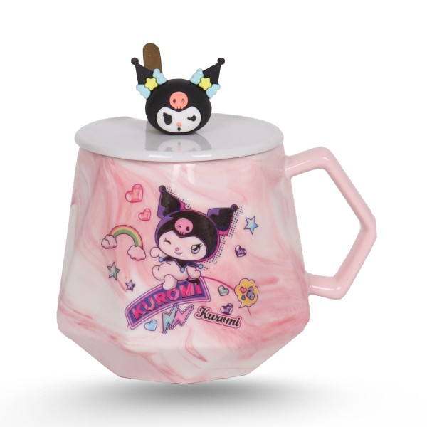 Tasse Céramique forme diamantée Avec Cuillère - kuromi