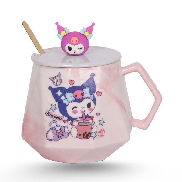 Tasse Céramique forme diamantée Avec Cuillère - kuromi