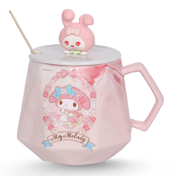 Tasse Céramique forme diamantée Avec Cuillère - MY MELODY