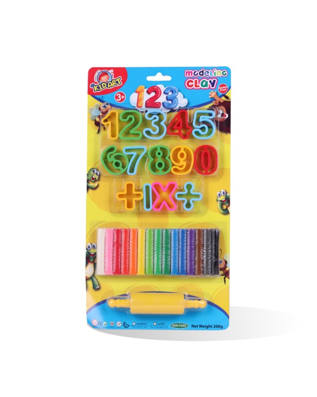 PATE A MODELER DE 15 + CHIFFRES KIDART