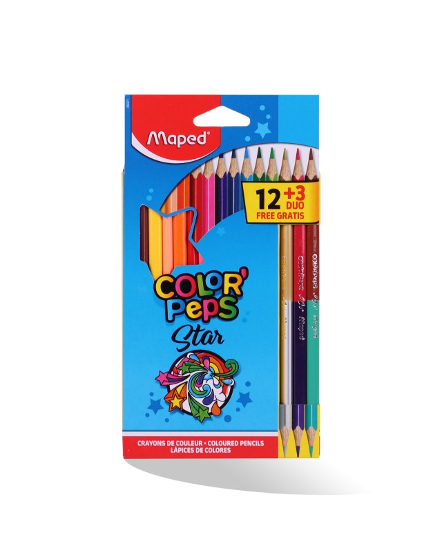 CRAYON COUL 12/18 + 3 DUO MAPED