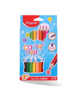 CRAYON COUL 12/18 JUMBO MAPED