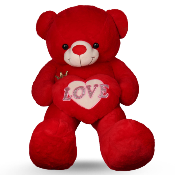 PELLUCHE ROUGE COEUR LOVE 100CM