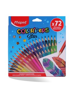 CRAYON COUL 72/18 STAR MAPED