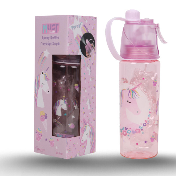 Bouteille d'eau 600ml - Must Team - Unicorn
