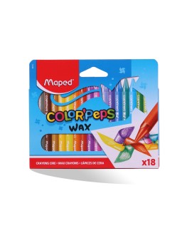 CRAYON PASTEL 18 WAX MAPED