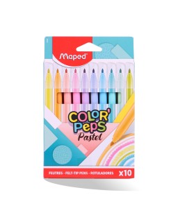 POCH 10 FEUTRE PASTEL MAPED