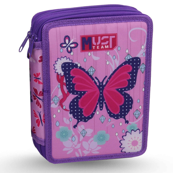 Trousse Plat 2 Poches - Must Team - Big Butterfly