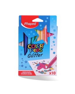 POCH 10 FEUTRE GLITTER MAPED