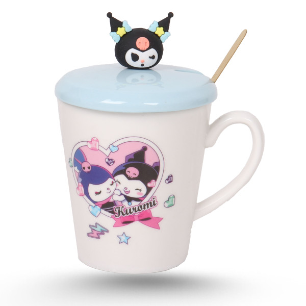 TASSE CERAMIQUE AVEC CUILLERE ET TETE KUROMI