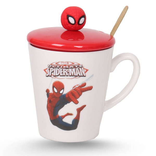 TASSE CERAMIQUE AVEC CUILLERE ET TETE SPIDER MAN