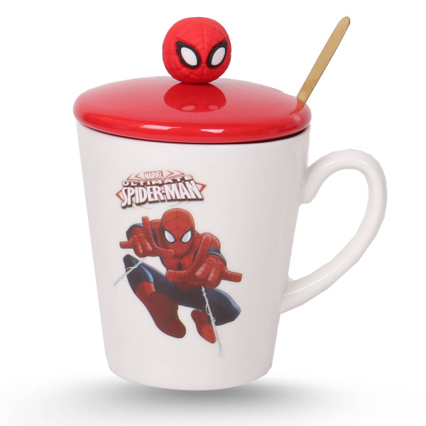 TASSE CERAMIQUE AVEC CUILLERE ET TETE SPIDER MAN