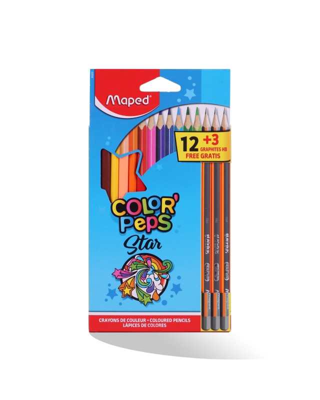 CRAYON COUL 12/18 + 3 CN MAPED