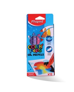 CRAYON PASTEL A HUILE DE 12 MAPED