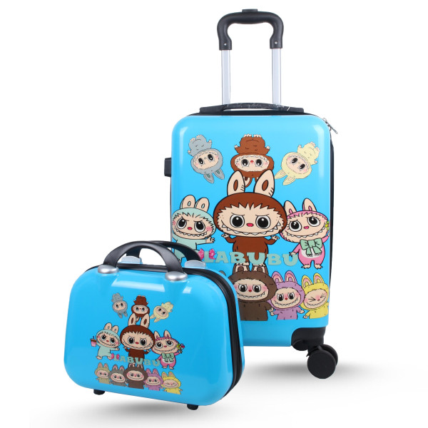 VALISE DISNEY 35L 2 PIECES - LABUBU BLEU