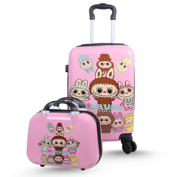 VALISE DISNEY 35L 2 PIECES - LABUBU ROSE