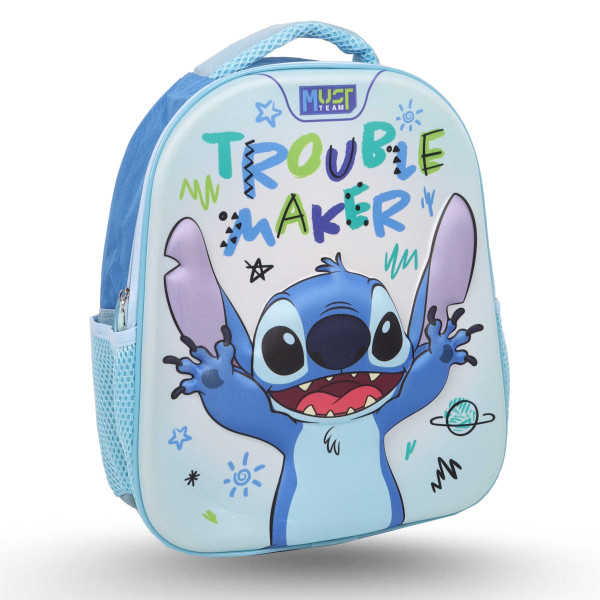 Sac À Dos Enfant 3d - Must Team Disney - Stitch Trouble Maker