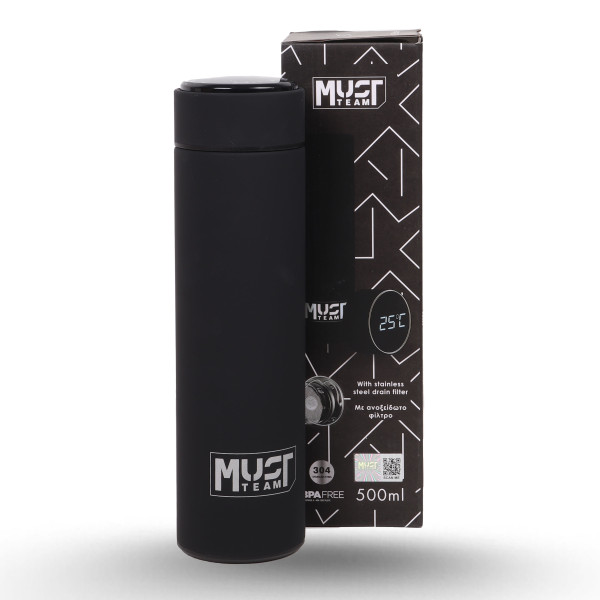THERMOS 500ML MUST TEAM LED NOIR