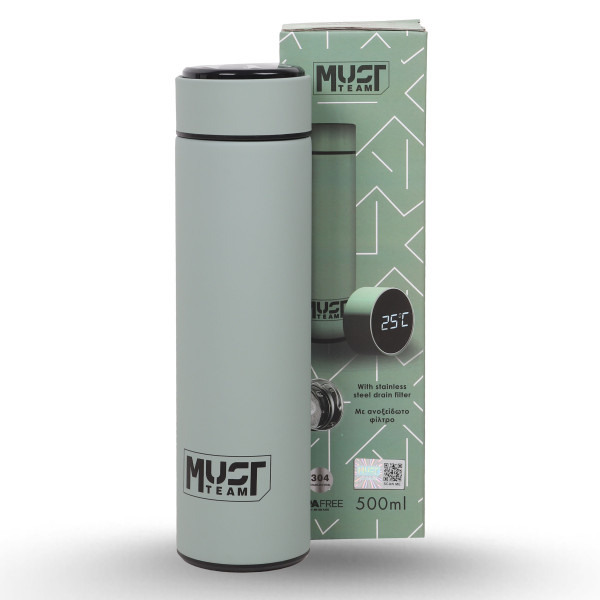 THERMOS 500ML MUST TEAM LED VERT
