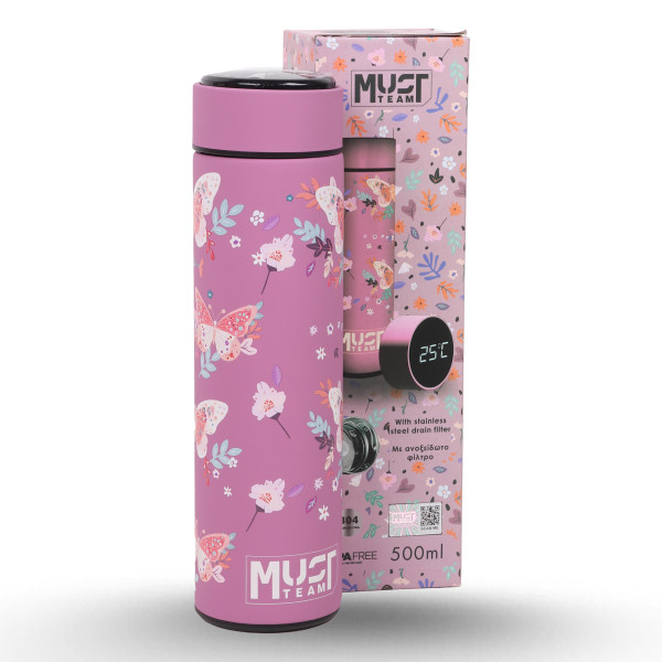 THERMOS 500ML MUST TEAM LED BUTTERFLY