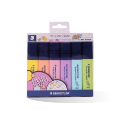 POCH DE 6 MARQ FLUO PASTEL...