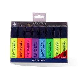 POCH DE 6 + 2 GR FLUO...