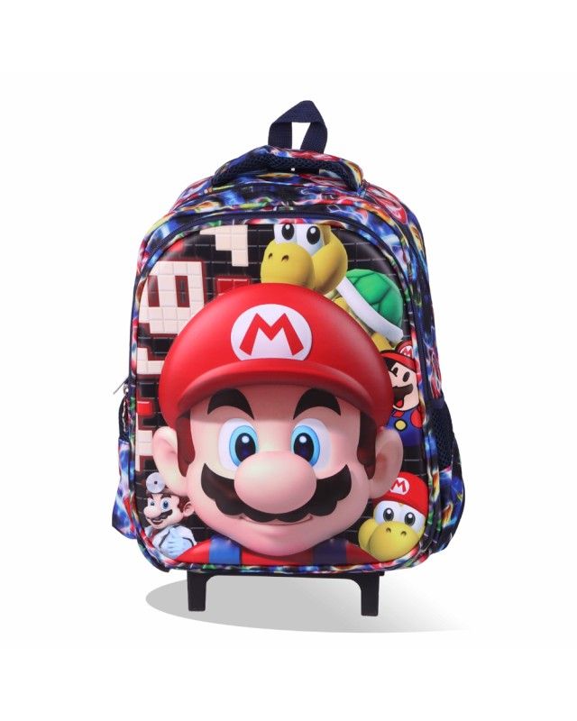 Trousse Scolaire Ronde Super Mario - 23x7x7cm - Multicolore - Solide - Pour Maternelle Et Primaire