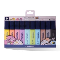 POCH DE 10 MARQ FLUO PASTEL STAEDTLER