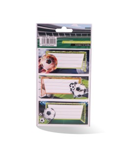 BLISTER 12 ETIQUETTE SCOLAIRE ROBUSTA FOOTBALL