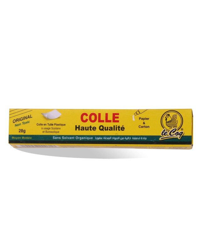 TUBE COLLE MM 28GR PLASTIQUE LE COQ