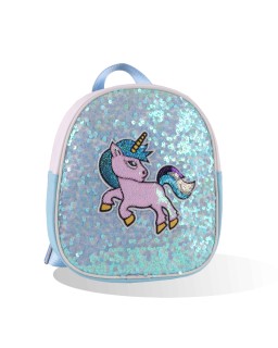 SAC ENFANT GLITER FA765-8 ROBUSTA UNICORN BLEU