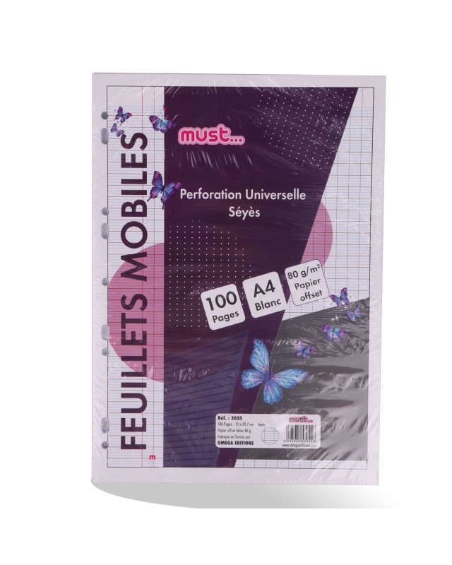 RECHARGE CLASSEUR 100P 80GR MUST