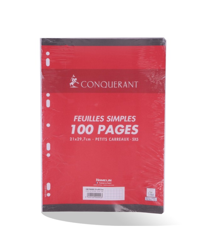 FEUILLES MOBILE 5*5 100P CONQUERANT