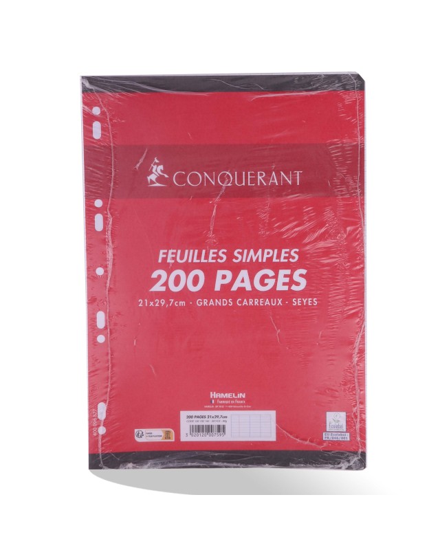 FEUILLE MOBILLE 200P 90G CONQUERANT