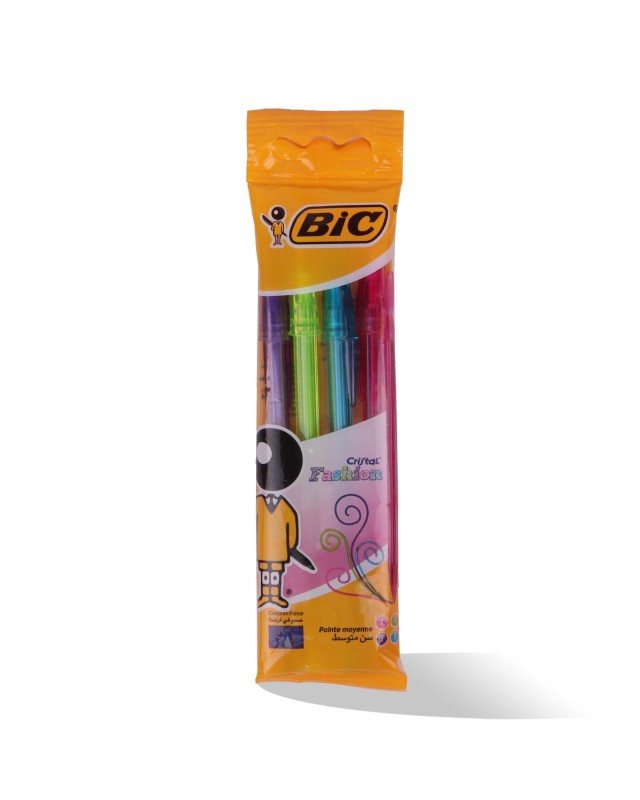 POCH 4 STYLO A BILLE FASHION BIC