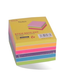 STICK NOTE ASS FLUO 500F 6C 75*75